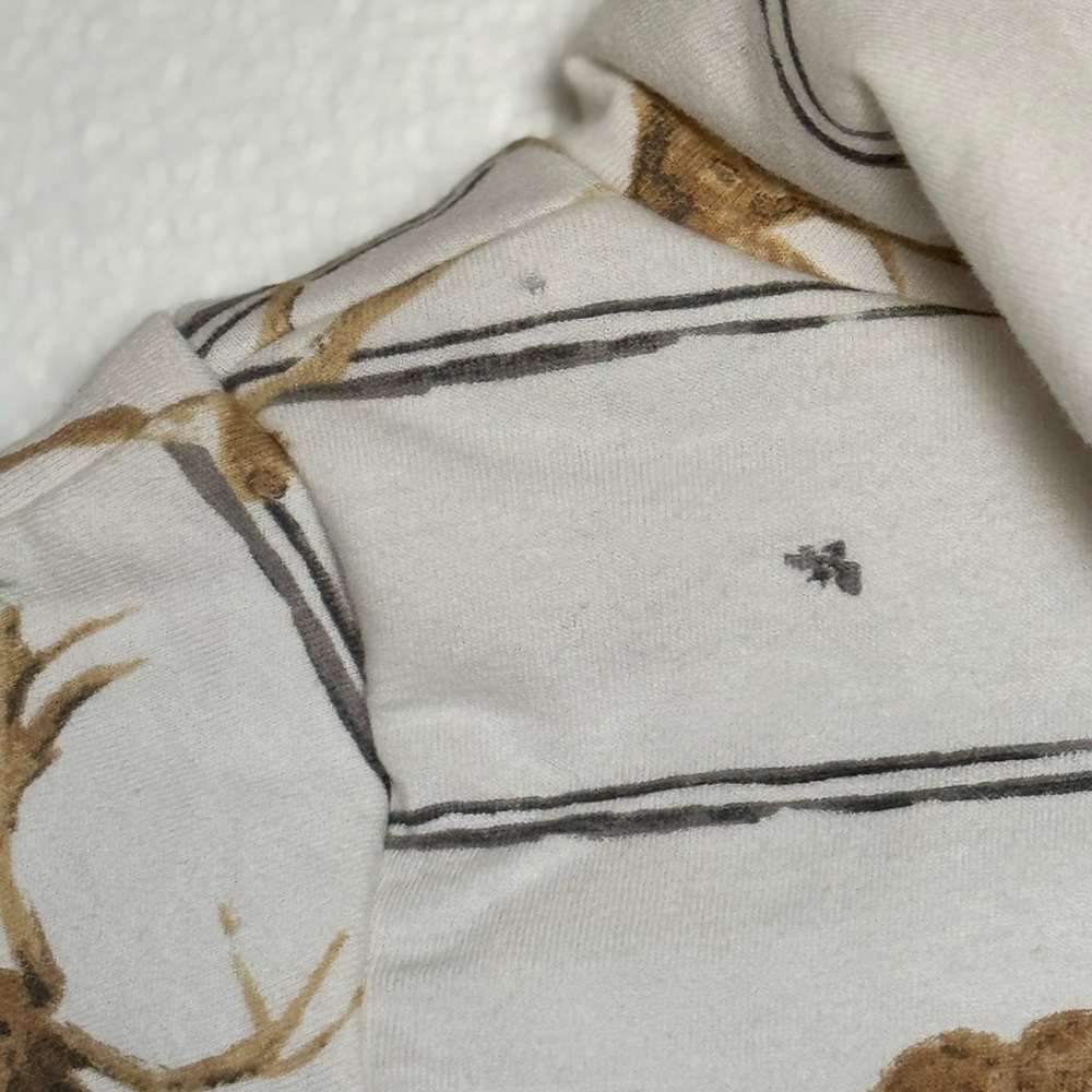 Burt’s Bees Baby NWT Hooded Footie Pajamas 0–3 Months Deer Print - Picture 4 of 10